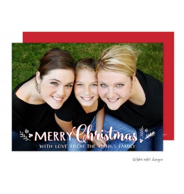 Christmas Digital Photo Cards, Christmas Sprig Overlay, Take Note Designs